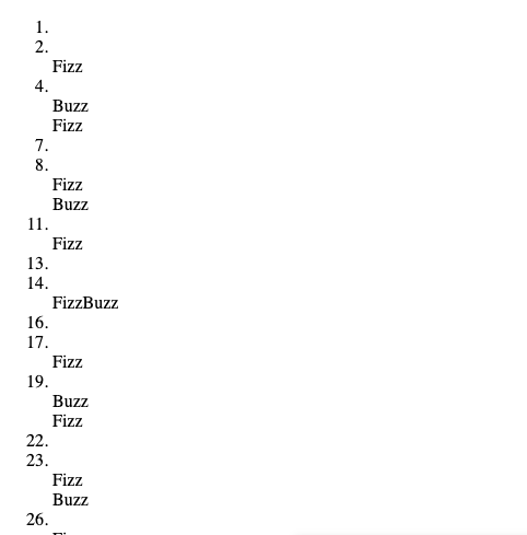 CSS bilan FizzBuzz